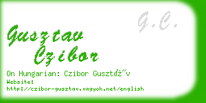 gusztav czibor business card